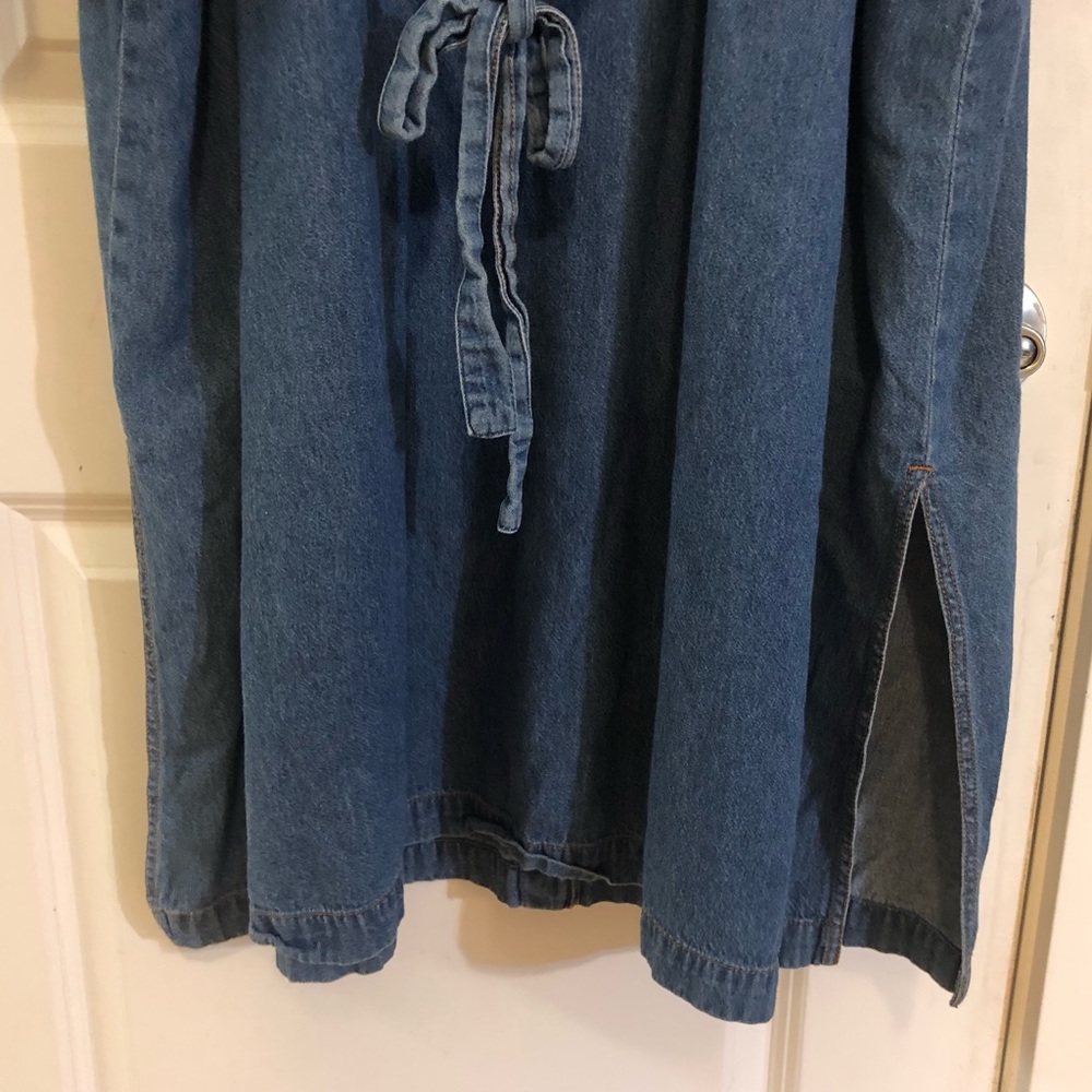 Roaman's Denim Midi Ruffle Front Dress 3X EUC - Host Pick 10/13/25 - Picture 10 of 16